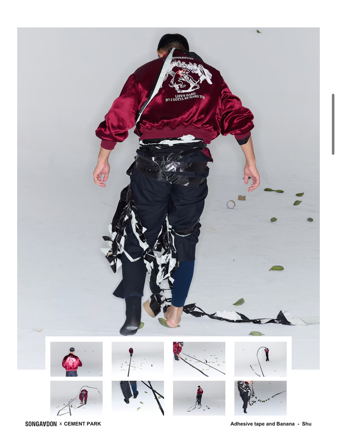 Adhesive tape and Banana by Shu