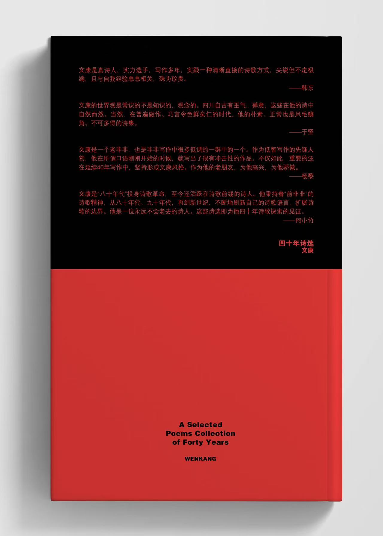 《四十年诗选》封面细节